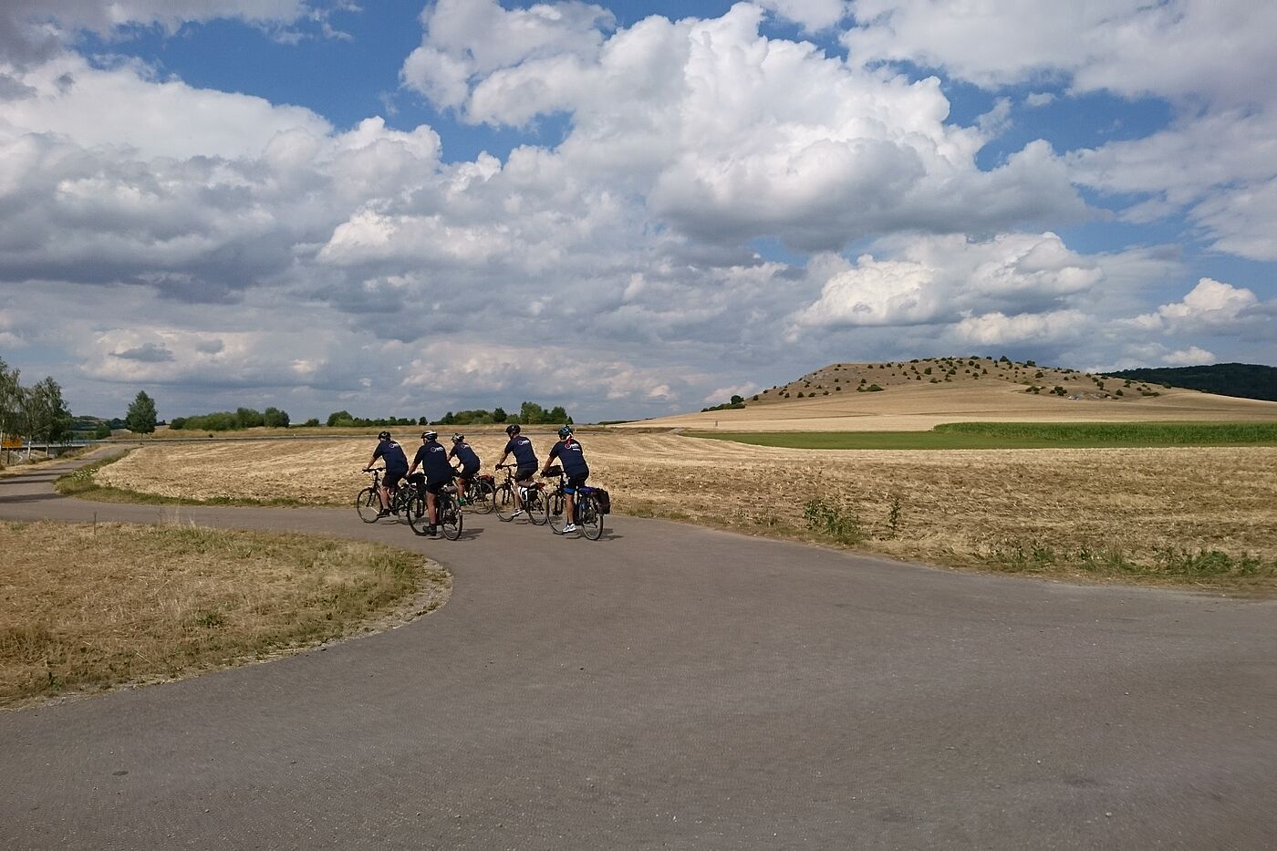 Radler Radlergruppe von hinten